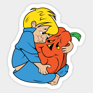 A Boy & His Pumpkin Sticker